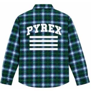 Pyrex 23 Green Plaid Flannel Shirt